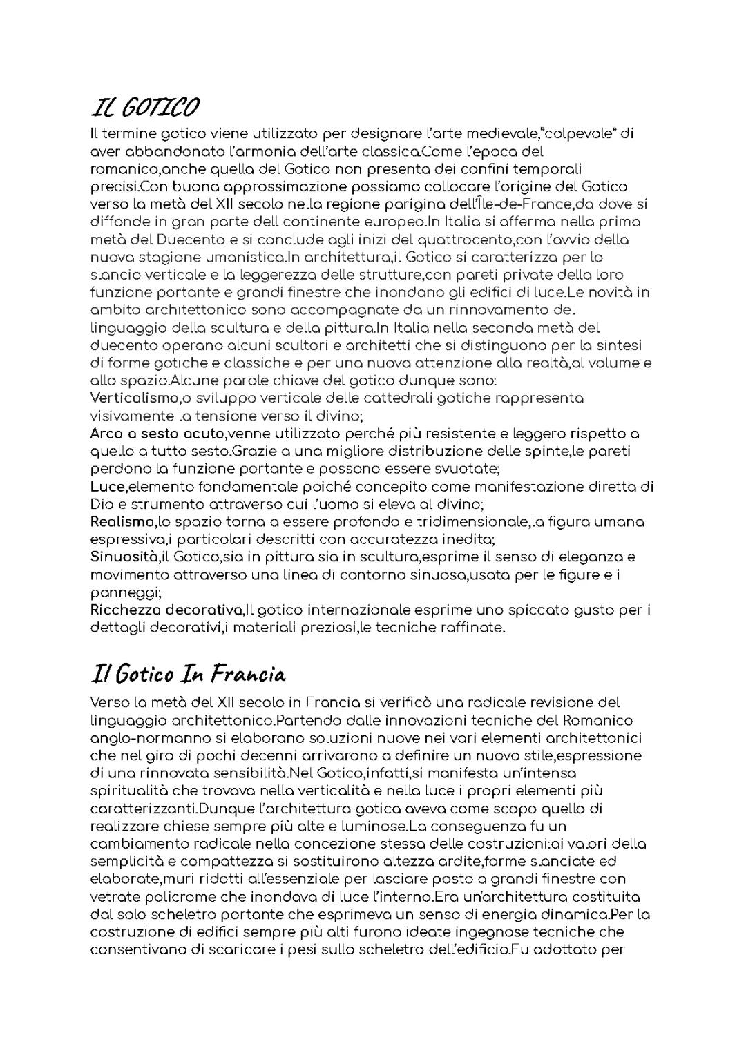 Il gotico 