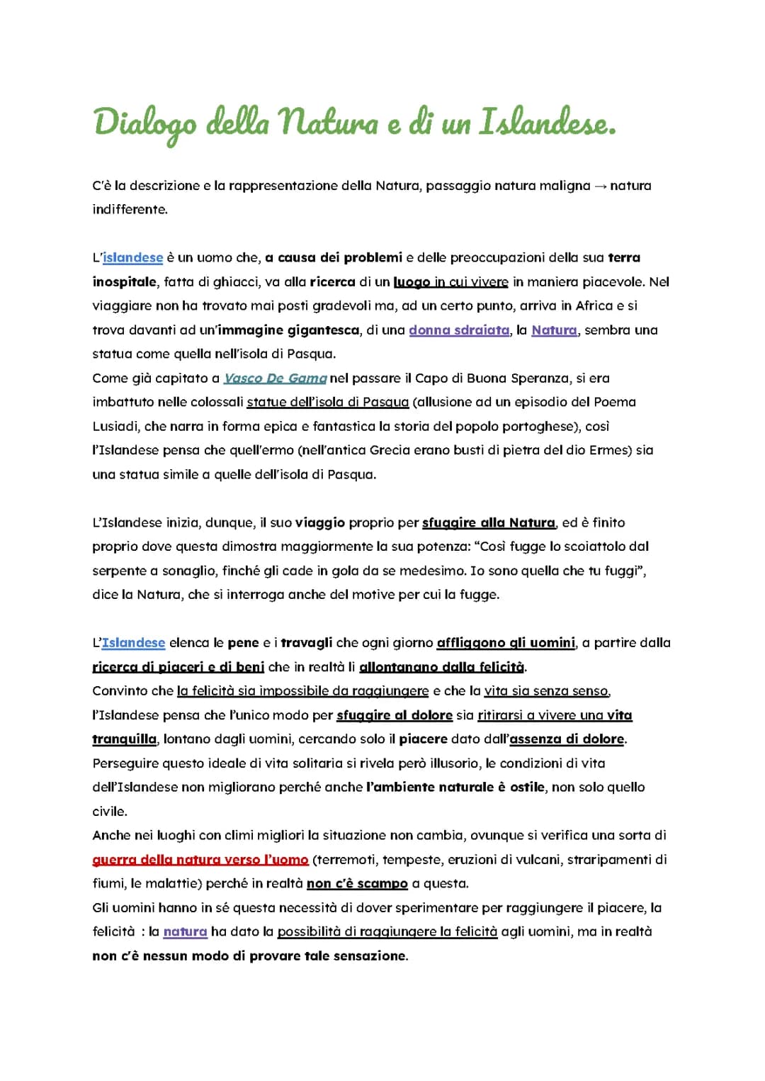 Dialogo della Natura e di un Islandese: Riassunto, Analisi e Approfondimenti