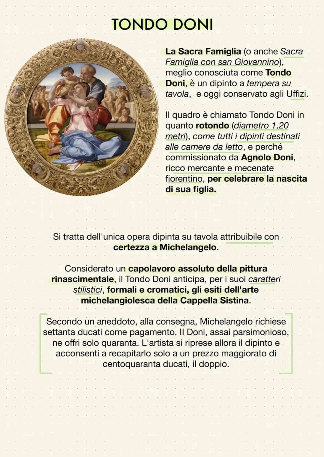 MICHELANGELO
Michelangelo Buonarroti é stato uno
scultore, pittore, architetto e poeta.
Avviato agli studi sotto la guida
dell'umanista Fran