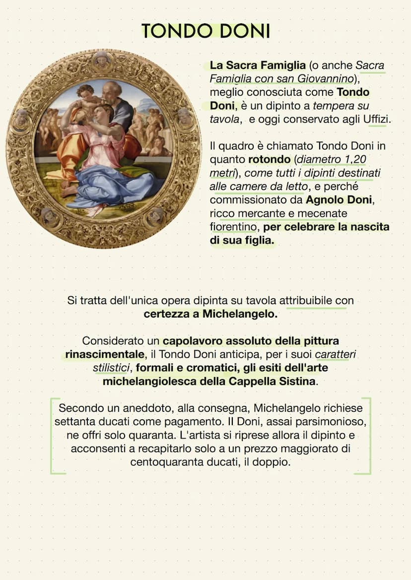 MICHELANGELO
Michelangelo Buonarroti é stato uno
scultore, pittore, architetto e poeta.
Avviato agli studi sotto la guida
dell'umanista Fran