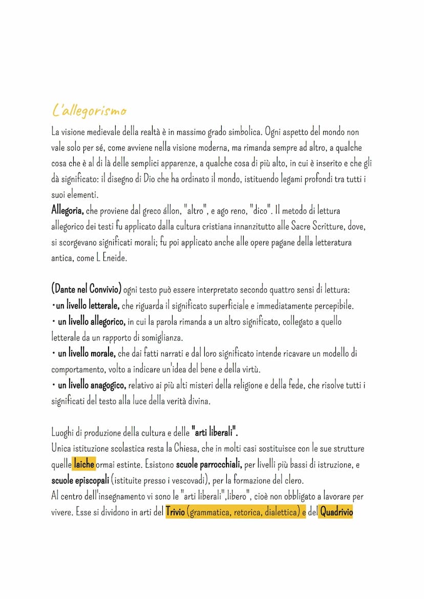 Letteratura
Il medioevo latino
Società e cultura
I primi testi letterari in volgare (la lingua parlata dal vulgus, il "popolo", distinta dal