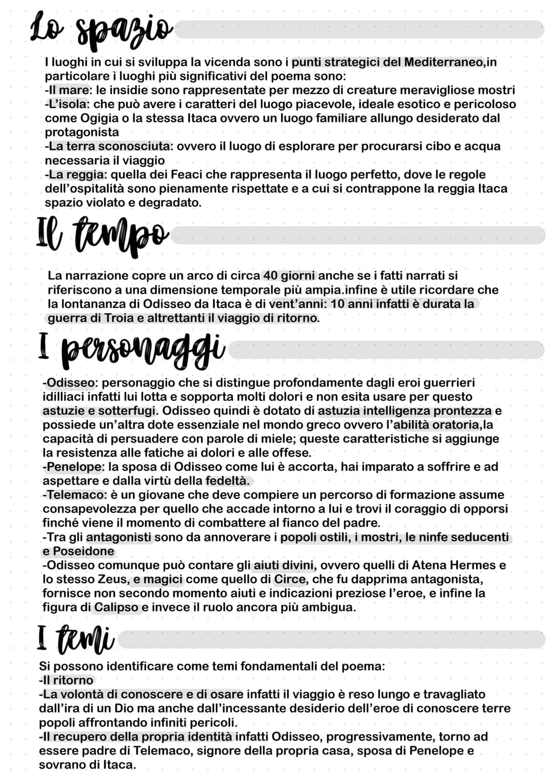 L'Odissea
La struttura
L'Odissea è insieme all'Iliade, l'opera che ha dato inizio alla letteratura greca e ha
influenzato l'intera letteratu