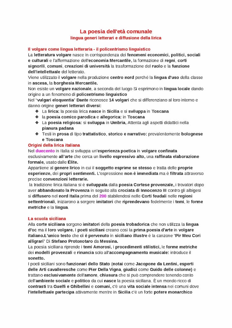 Know La poesia dell'età comunale e i rimatori toscani di transizione thumbnail