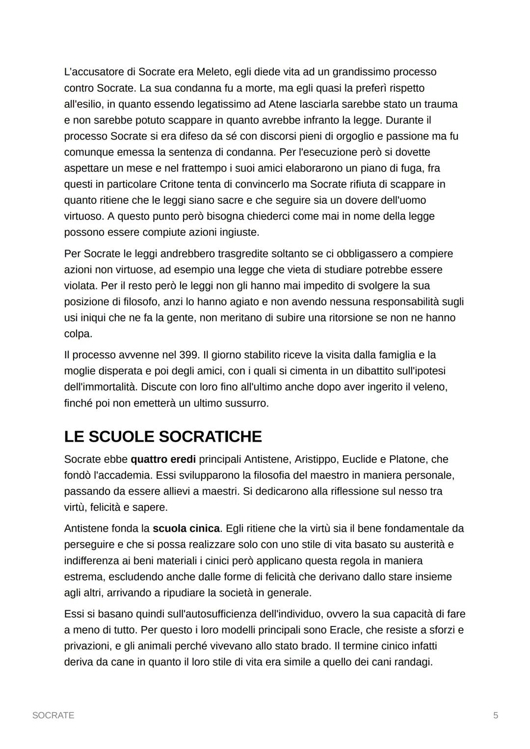 # SOCRATE

Socrate è vissuto nel V secolo a.C. ed era un tipo strano ma con una grande
capacità nell'arte della discussione tanto che veniva