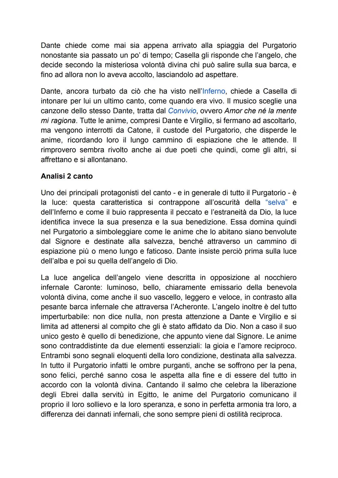 2 Canto
Il secondo canto del Purgatorio comincia con una descrizione dell'alba: Dante
unisce precisi elementi astronomici, dati espressivi, 