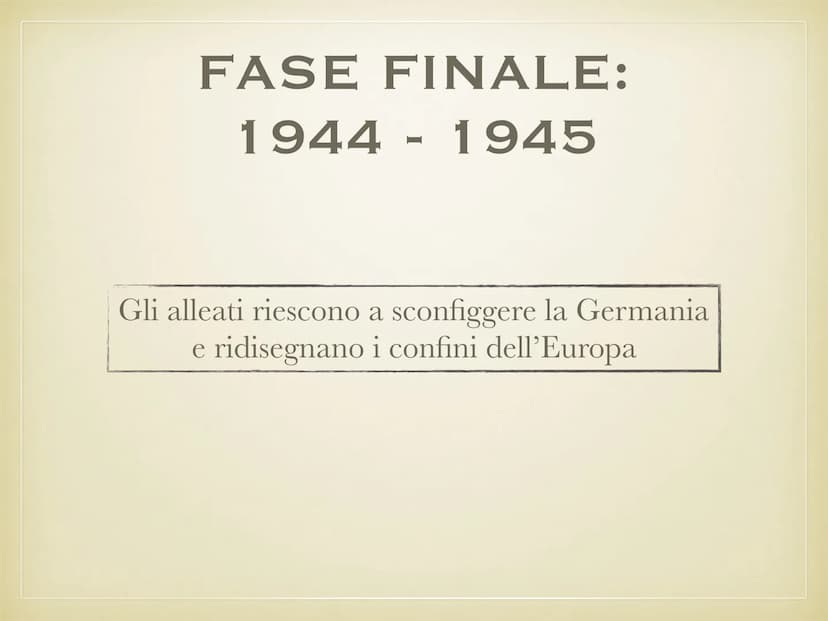 LA SECONDA
GUERRA MONDIALE
1939 1945
L LE CAUSE
• La Seconda guerra
●
●
mondiale è iniziata nel
1939, quando la Germania
nazista ha invaso l