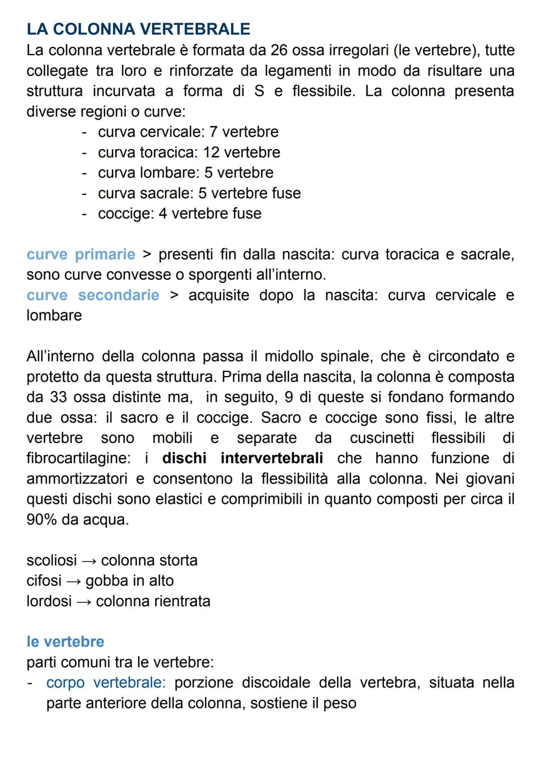 SISTEMA SCHELETRICO
Il nostro scheletro è un endoscheletro, formato da 206 ossa singole
connesse da 68 articolazioni.
Le ossa sono formate d