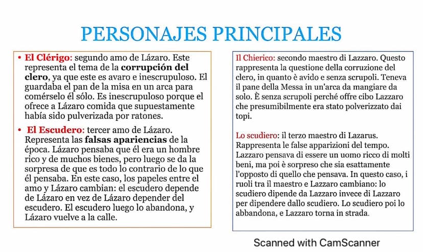 Lazarillo de
Tormes
Scanned with CamScanner ARGOMENTOS
El protagonista nació pobre en un
pueblito español del siglo XVI y pasó
su adolescenc