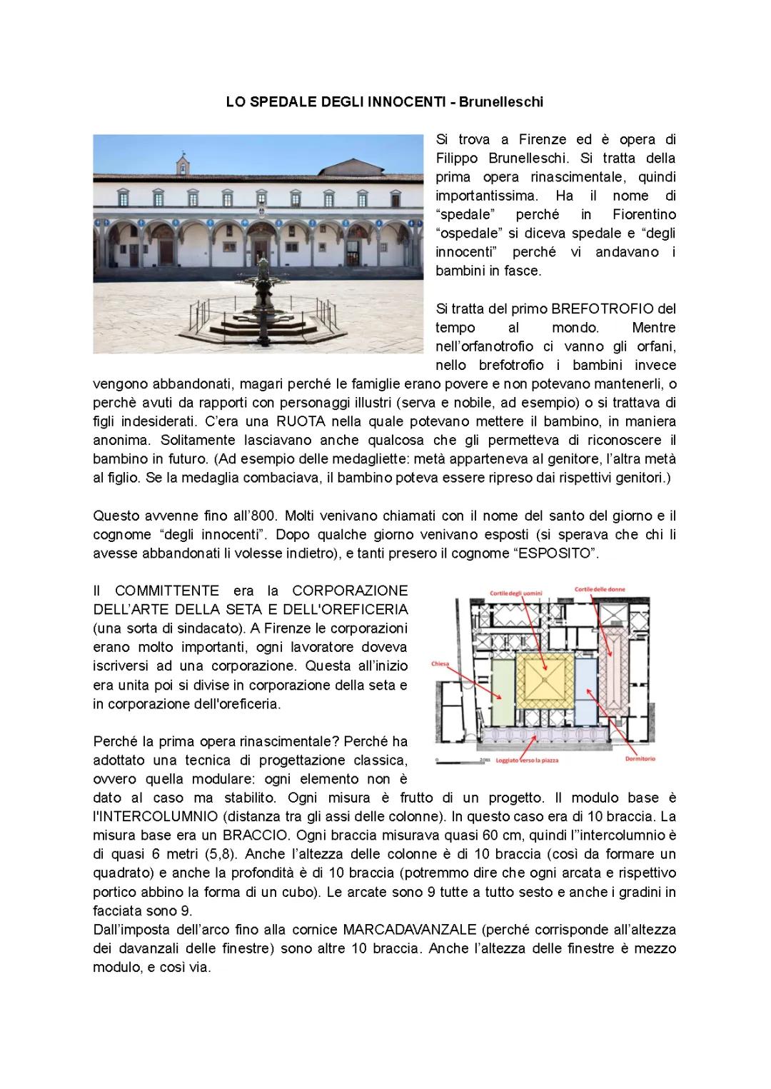 Brunelleschi - Lo Spedale degli Innocenti 