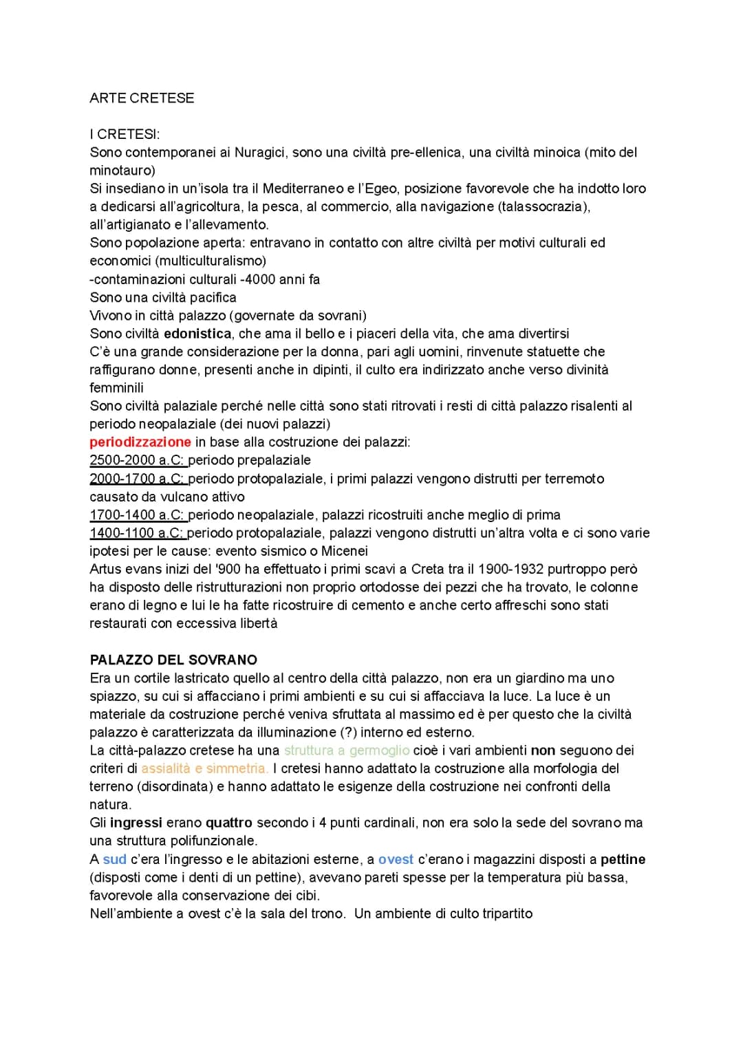 Civiltà Cretese e Micenea: Schema, Riassunto e Pdf per Scuole Primarie e Medie
