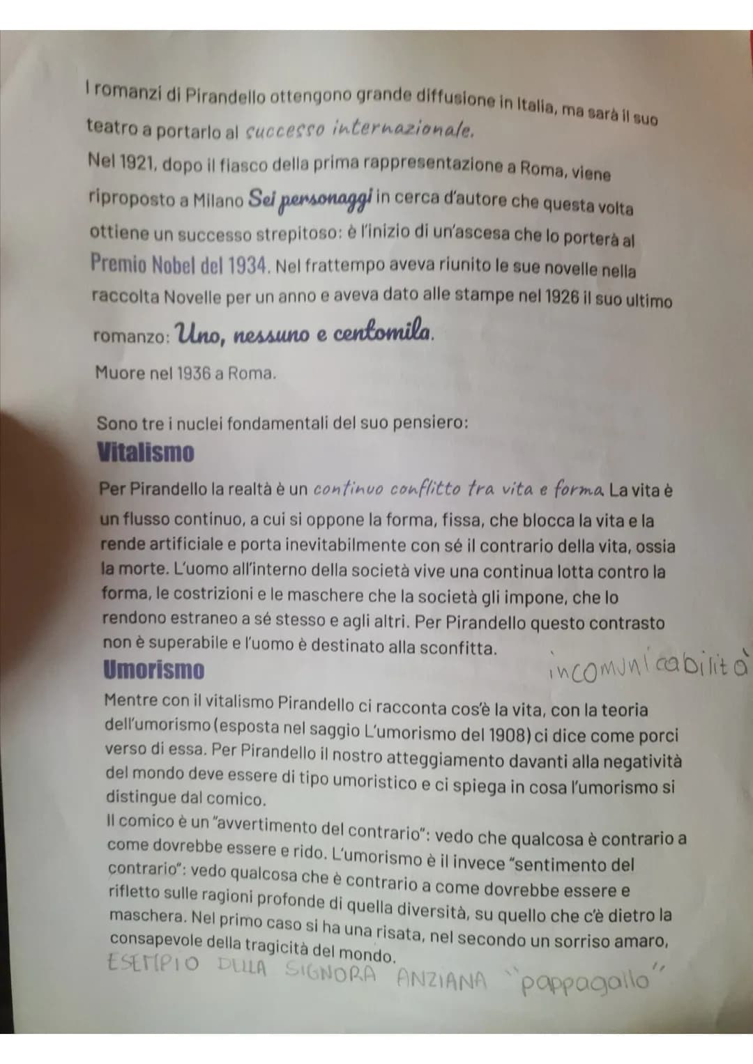 
<p>Luigi Pirandello nasce nel 1867 vicino Agrigento, all'epoca Girgenti, in una località chiamata Caos. Inizialmente il padre desiderava fa