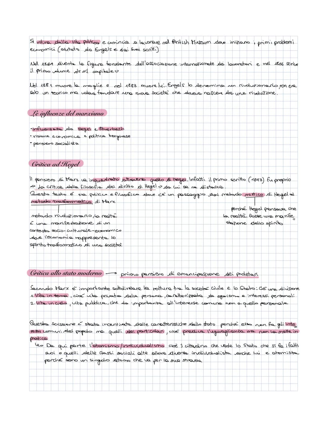 Marx
Marx ron & definito solo filosofo ma anche sociologo, economiste de proprio perché la sua filosofia
ingloba diverse discipline.
Inoltre