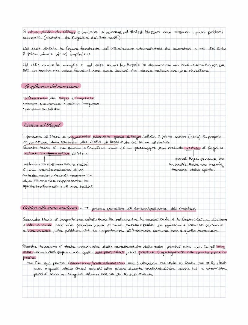 Marx
Marx ron & definito solo filosofo ma anche sociologo, economiste de proprio perché la sua filosofia
ingloba diverse discipline.
Inoltre