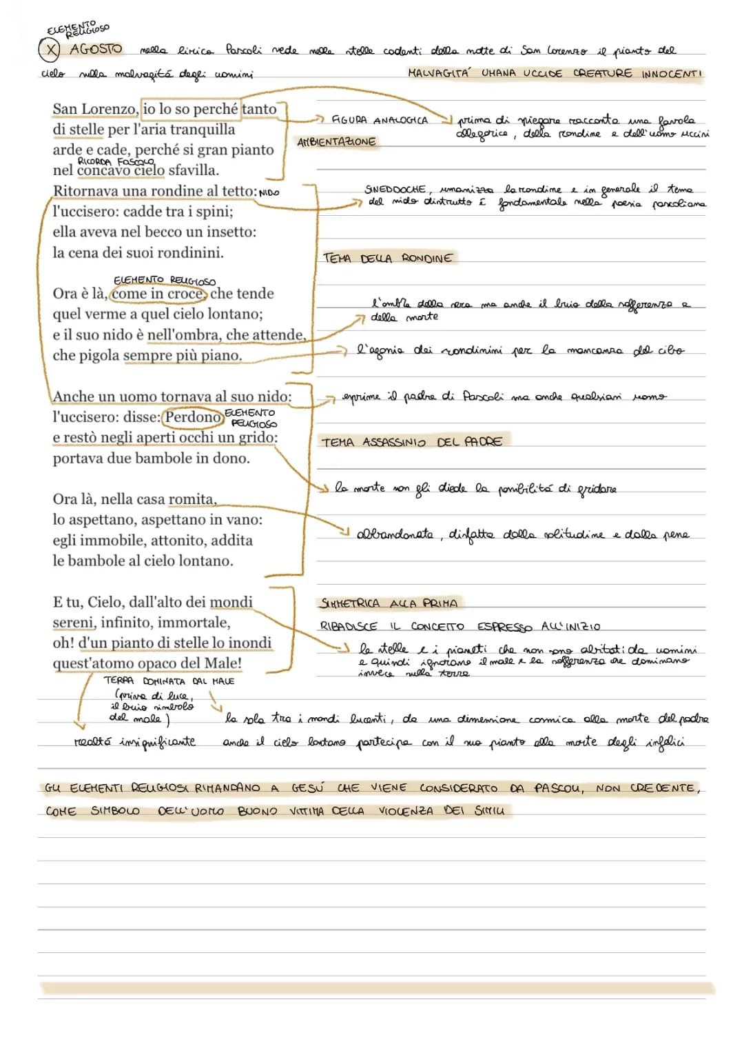 analisi poesie pascoli