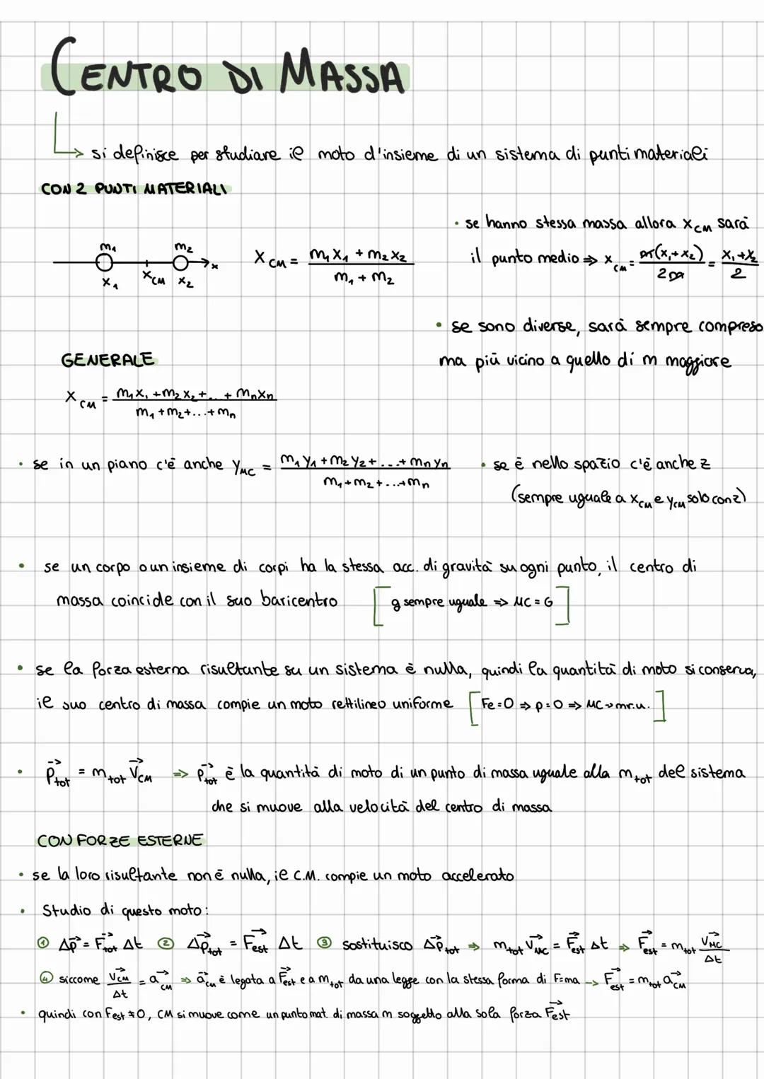 Centro di massa, momento angolare e di inerzia, rotazione e rotolamento