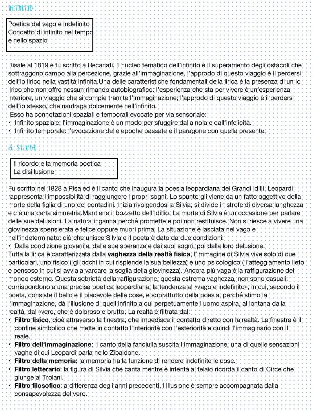 L'infinito di Leopardi spiegato ai bambini (pdf) - Testo, figure retoriche e commenti