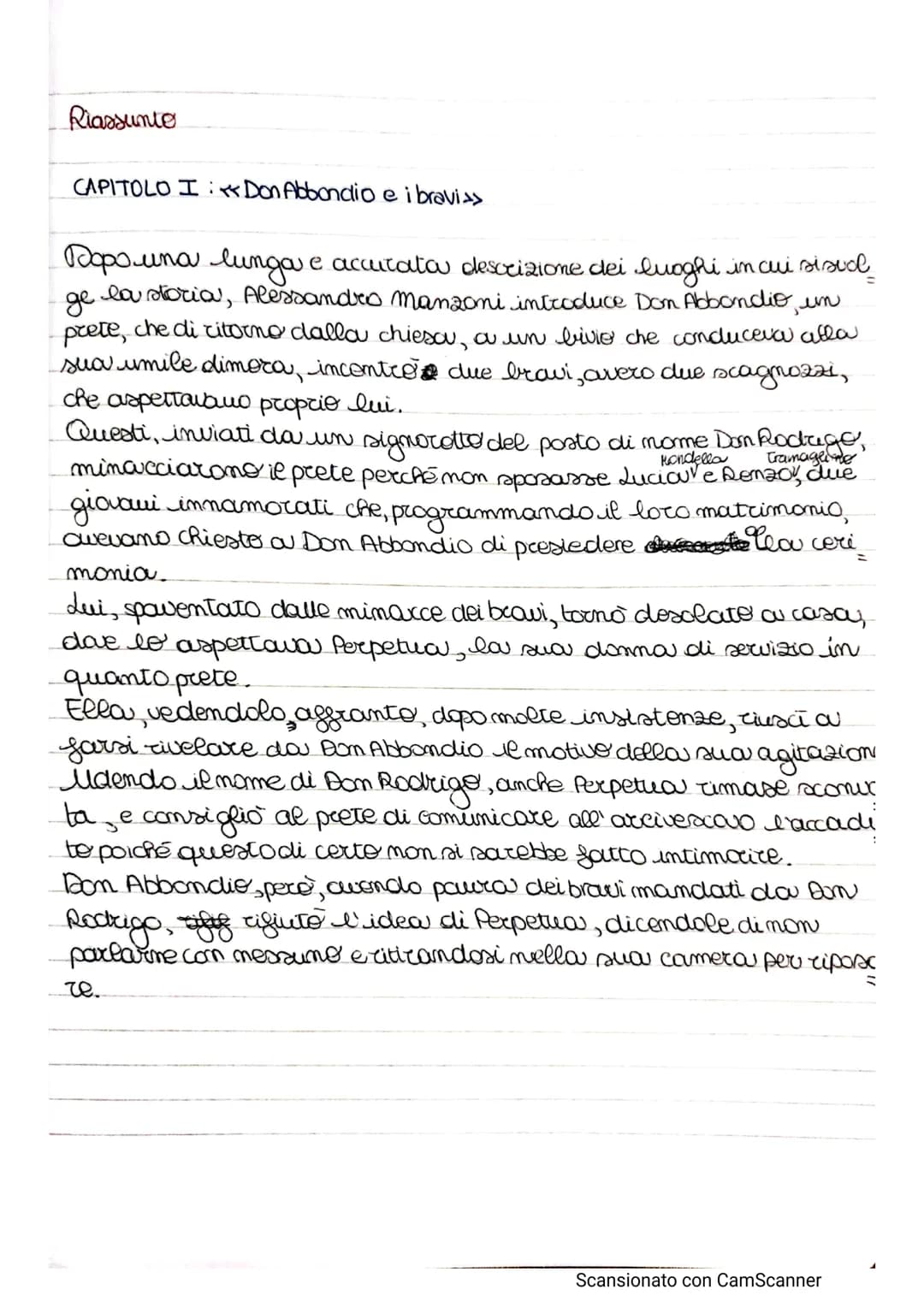 Riassunto
CAPITOLO I Don Abbondio e i braviss
Dopo una lunga
e accutata descrizione dei luoghi in cui sisud
ge la storia, Alessandro Manzoni