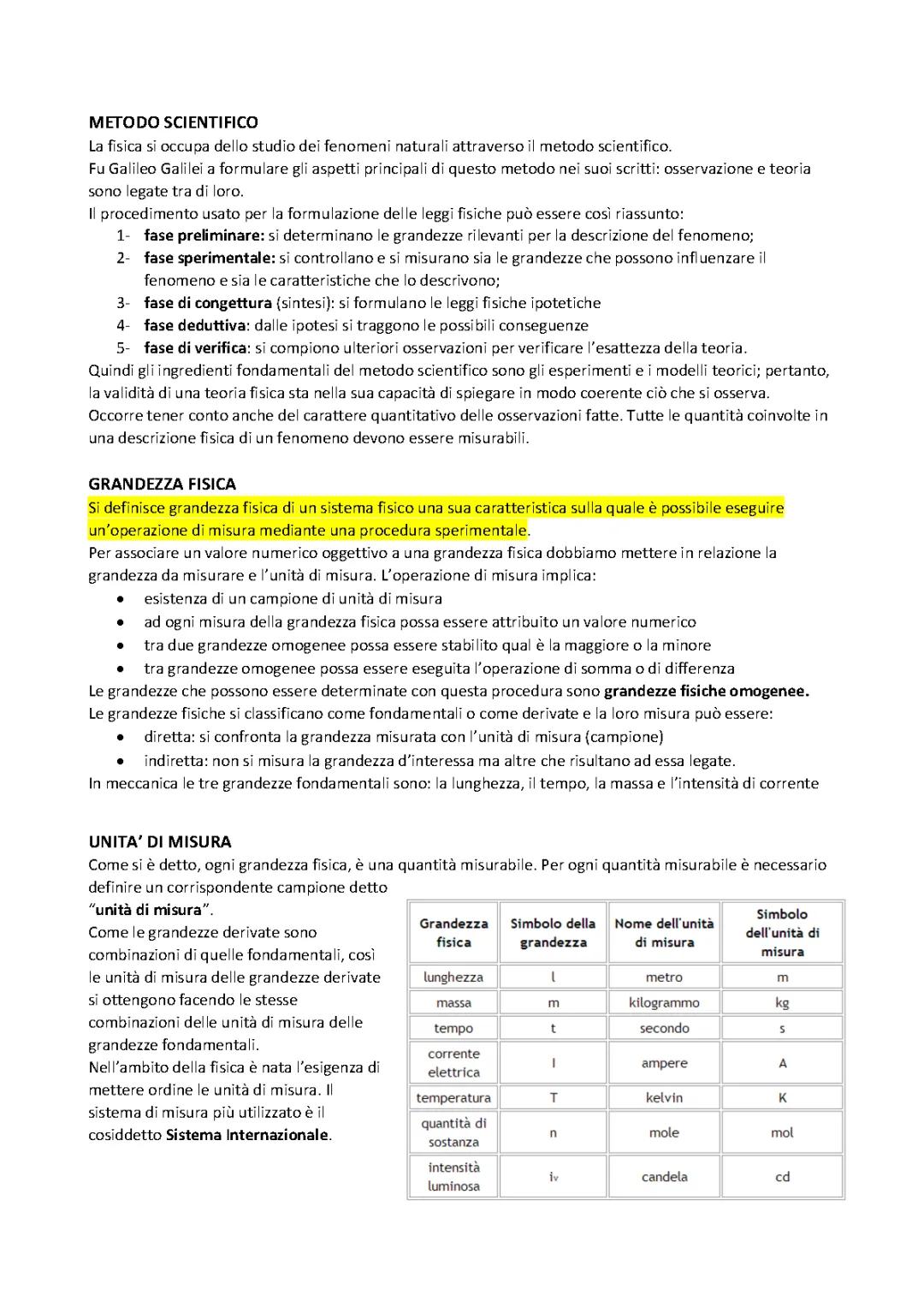 Fisica (dal 1 al 5 superiore)