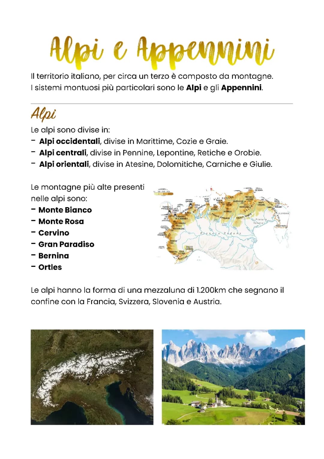 Alpi e Appennini