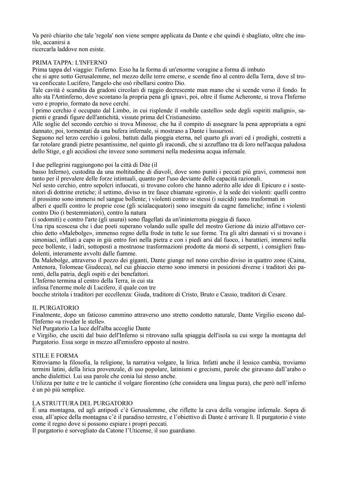 LA DIVINA COMMEDIA
La Divina commedia è un poema formato da cento canti, suddivisi in tre cantiche (Inferno, Purgatorio e Pa-
radiso), ciasc