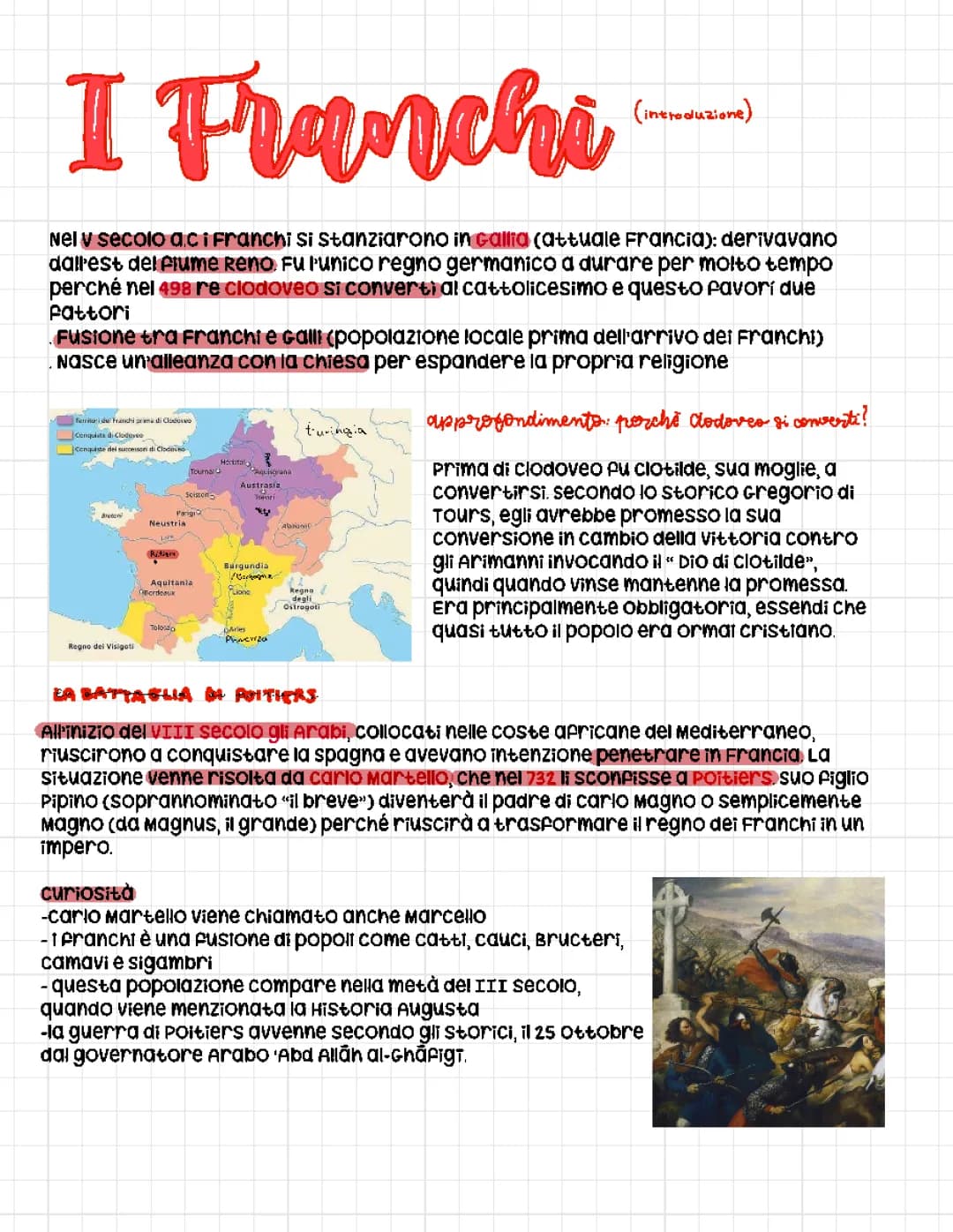 La conversione di Clodoveo al cattolicesimo e la battaglia di Poitiers