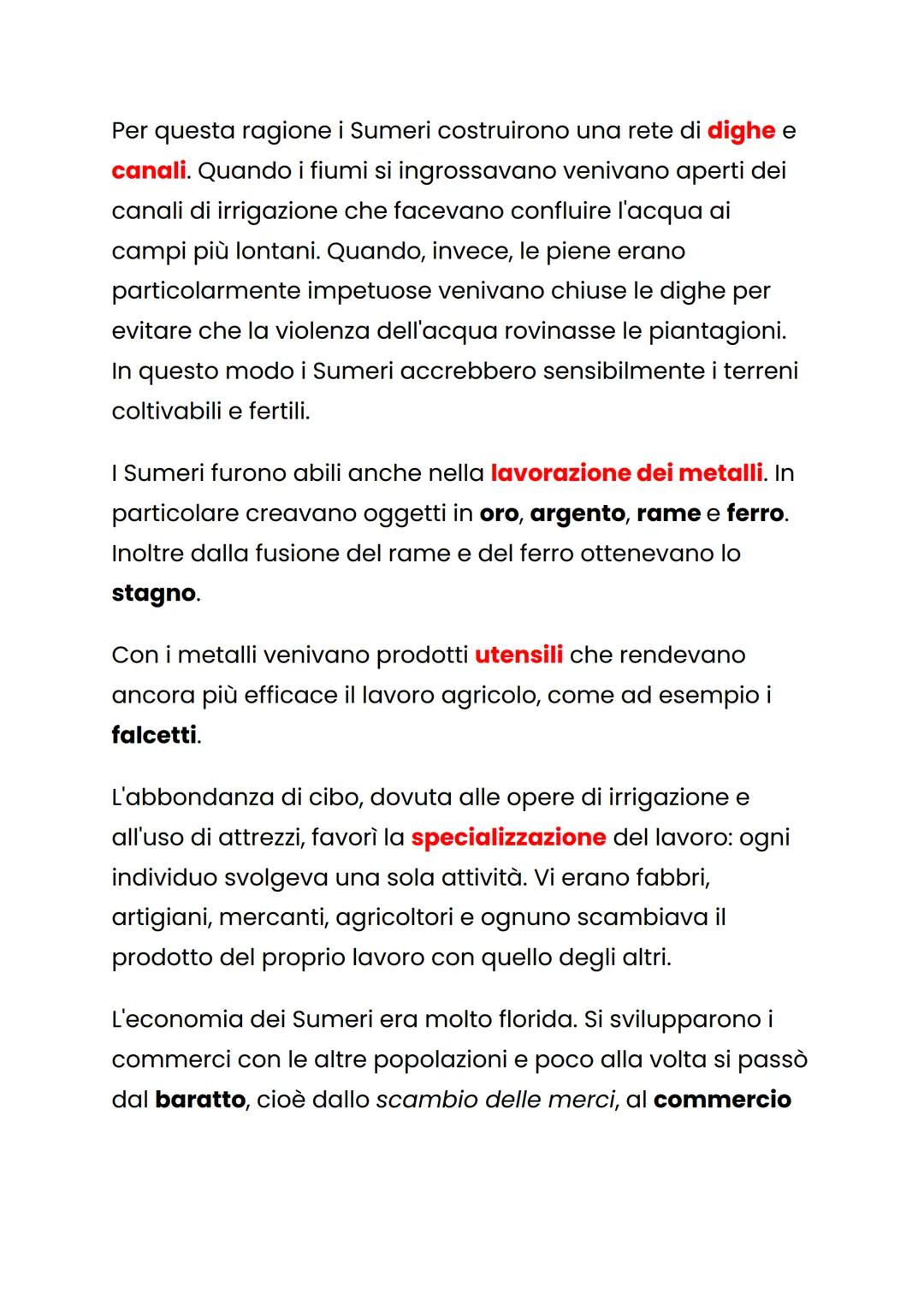 I SUMERI
Ancora oggi non sappiamo con sicurezza da dove sono
giunti i Sumeri:
• forse provenivano dall'altopiano dell'Iran;
• o forse dal te