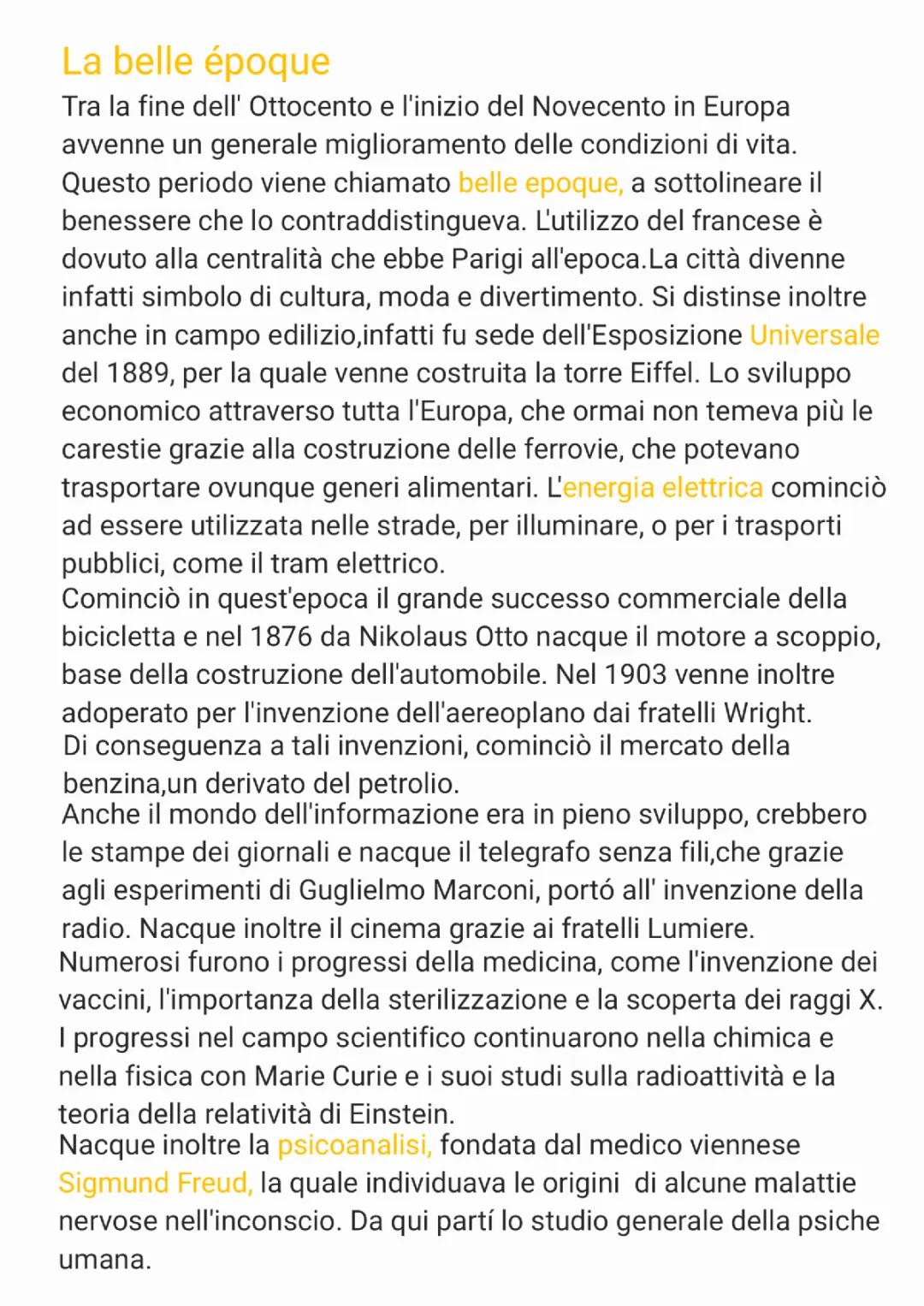 Scopri La Belle Époque e le Scoperte Scientifiche: Un Riassunto Semplice