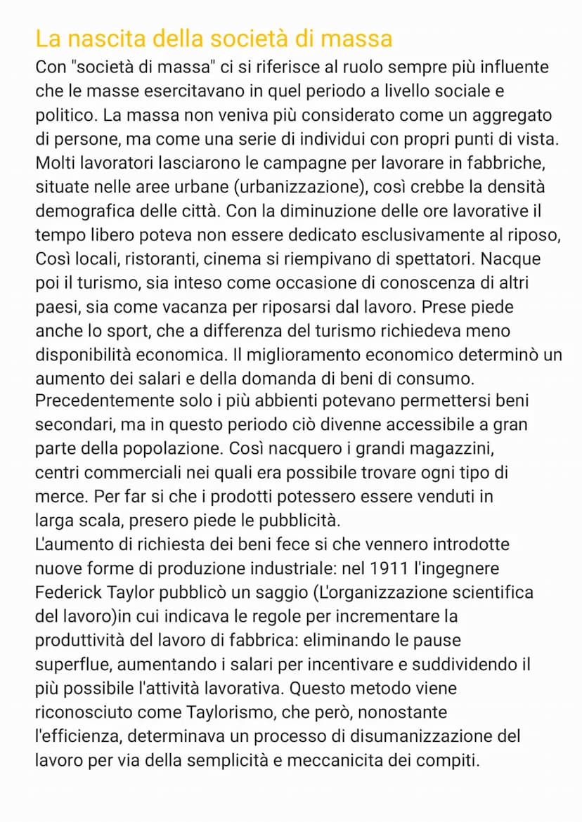 La belle époque
Tra la fine dell' Ottocento e l'inizio del Novecento in Europa
avvenne un generale miglioramento delle condizioni di vita.
Q