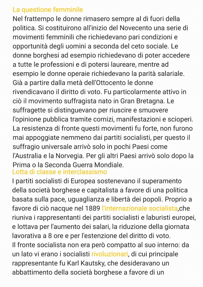 La belle époque
Tra la fine dell' Ottocento e l'inizio del Novecento in Europa
avvenne un generale miglioramento delle condizioni di vita.
Q