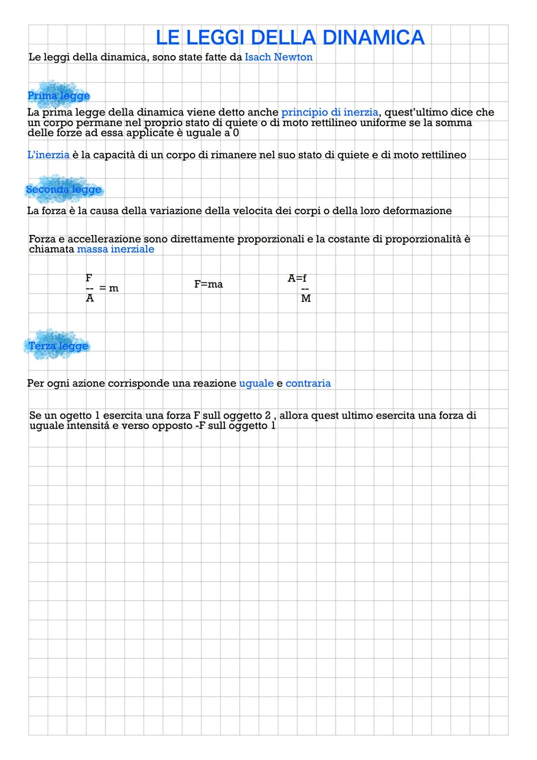 Le leggi della dinamica, sono state fatte da Isach Newton
LE LEGGI DELLA DINAMICA
Prima legge
La prima legge della dinamica viene detto anch