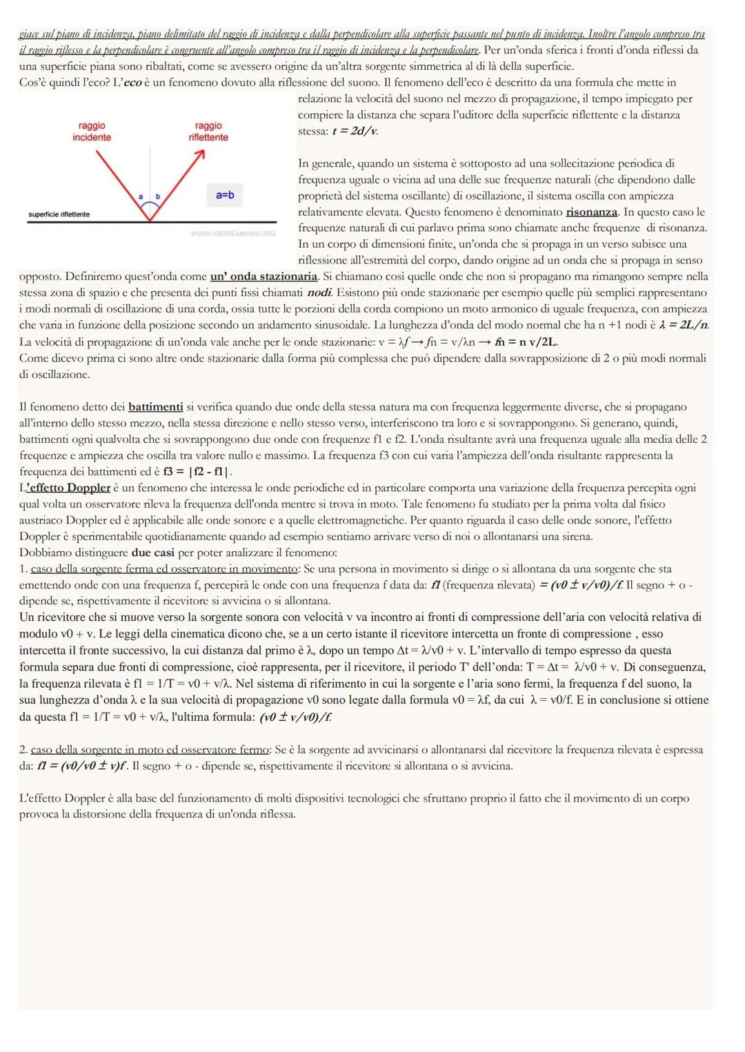LE ONDE
Un'onda è una perturbazione che si propaga nello spazio trasportando energia ma non materia. L'onda è emessa da una sorgente e può
s