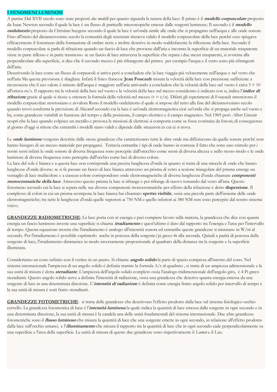 LE ONDE
Un'onda è una perturbazione che si propaga nello spazio trasportando energia ma non materia. L'onda è emessa da una sorgente e può
s