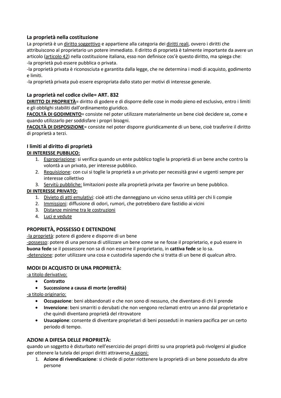La proprietà nella costituzione
La proprietà è un diritto soggettivo e appartiene alla categoria dei diritti reali, ovvero i diritti che
att