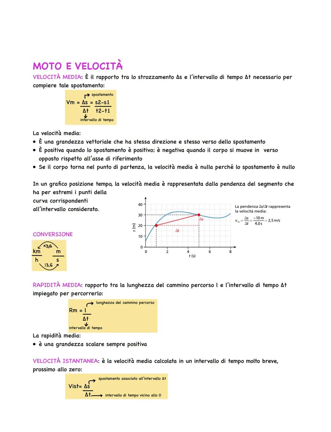# INTRODUZIONE AL MOTO

Per studiare il moto di un corpo (che rappresentiamo come un punto materiale, in quanto ne
possiamo trascurare forma