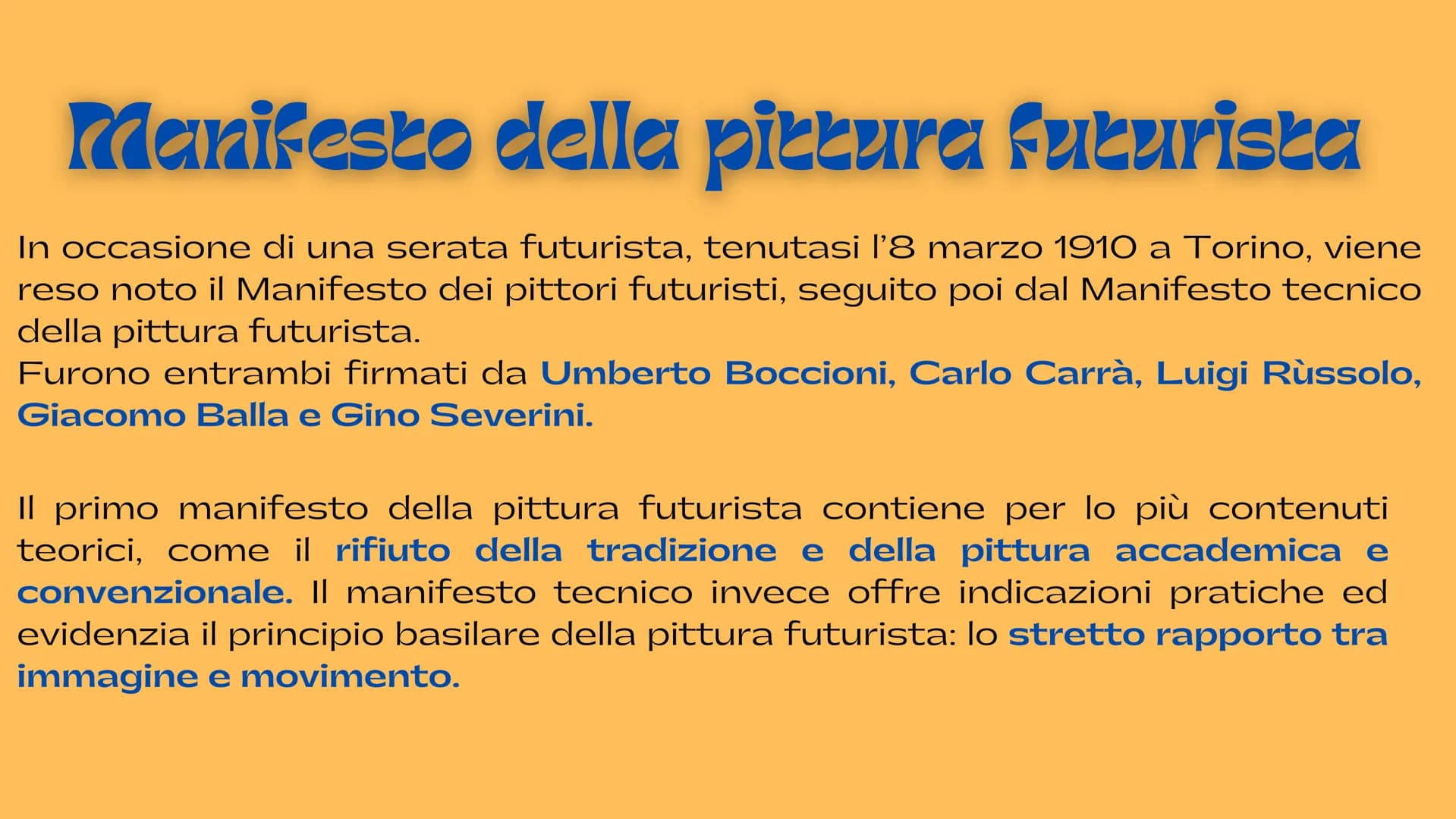 O
1909-1944
L'AVANGUARDIA
ARTISTICA
ITALIANA:
IL FUTURISMO
A cura di Martina Catini VB A.S 2021-2022 In alto il Ritratto
di Marinetti,
Enric