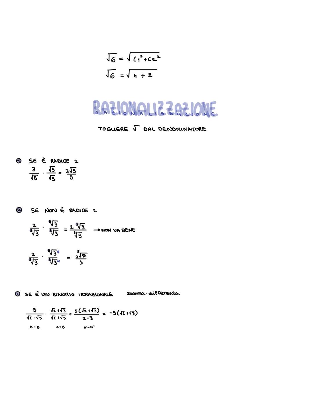 INDICE
Solo avaneri
maturati
se mom si vede
vale 2
RADICALE
$\sqrt[m]{a} = b$
RAPICANDO
$\sqrt[m]{a} = b <=> b^m=a$
Se e solo se
$\sqrt[2]{-