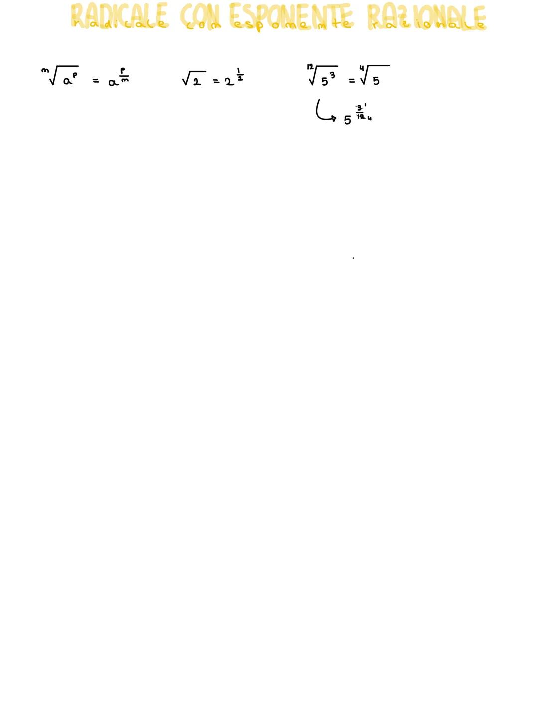 INDICE
Solo avaneri
maturati
se mom si vede
vale 2
RADICALE
$\sqrt[m]{a} = b$
RAPICANDO
$\sqrt[m]{a} = b <=> b^m=a$
Se e solo se
$\sqrt[2]{-
