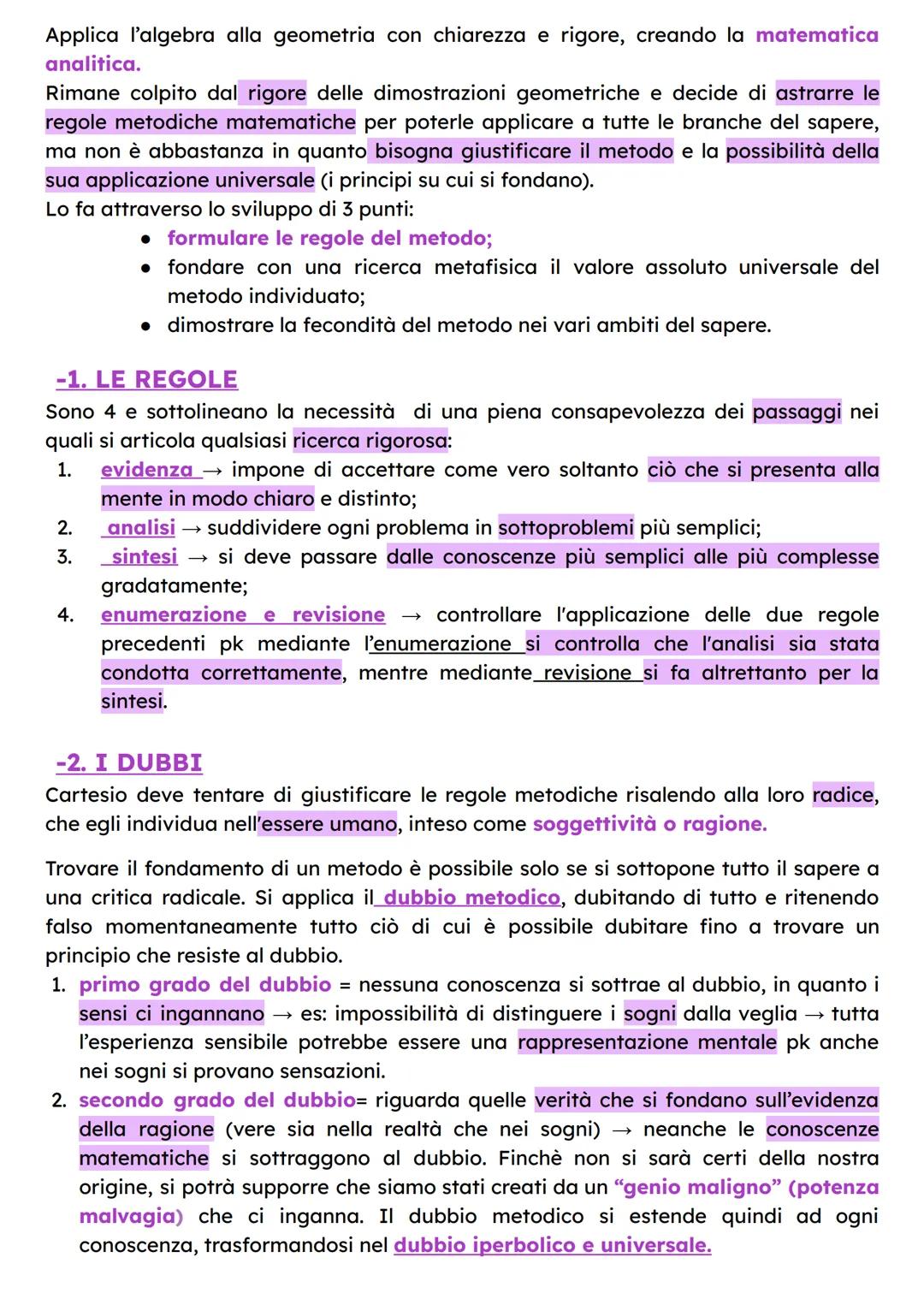 "VITA"
CARTESIO (René Descartes)
• Nasce il 31 Marzo 1596 a La Haye da una famiglia aristocratica;
• Studia in collegio per 9 anni (La Flèch