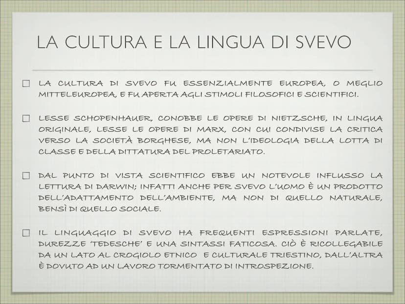 ITALO SVEVO
(1861-1928)
A CURA DI MARIA ELISABETTA LORICCHIO LA VITA
ITALO SVEVO, CHE NASCE A TRIESTE NEL 1861, È LO PSEUDONIMO DI
ETTORE SC