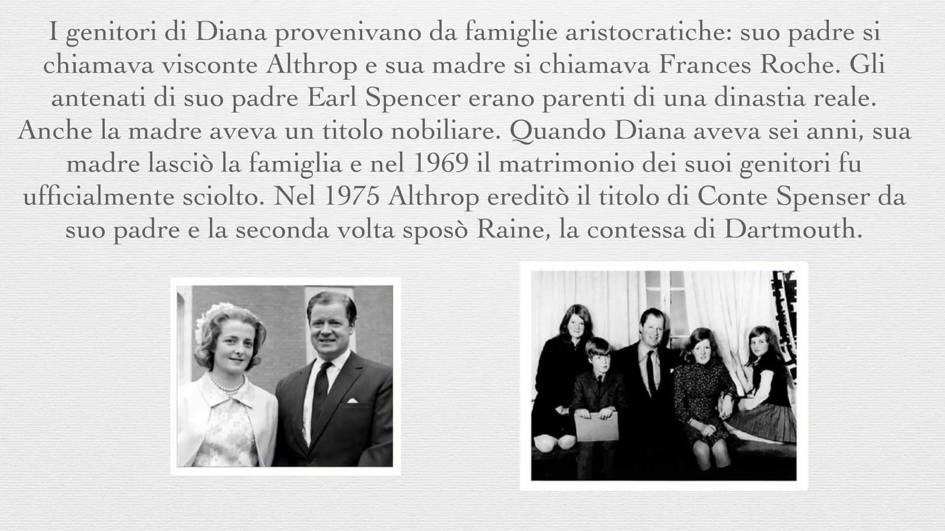 Lady Diana L'infanzia
Diana Spencer nasce il 1 luglio 1961 in Inghilterra e ha due sorelle più
grandi e un fratello minore
3
Para
The Prince