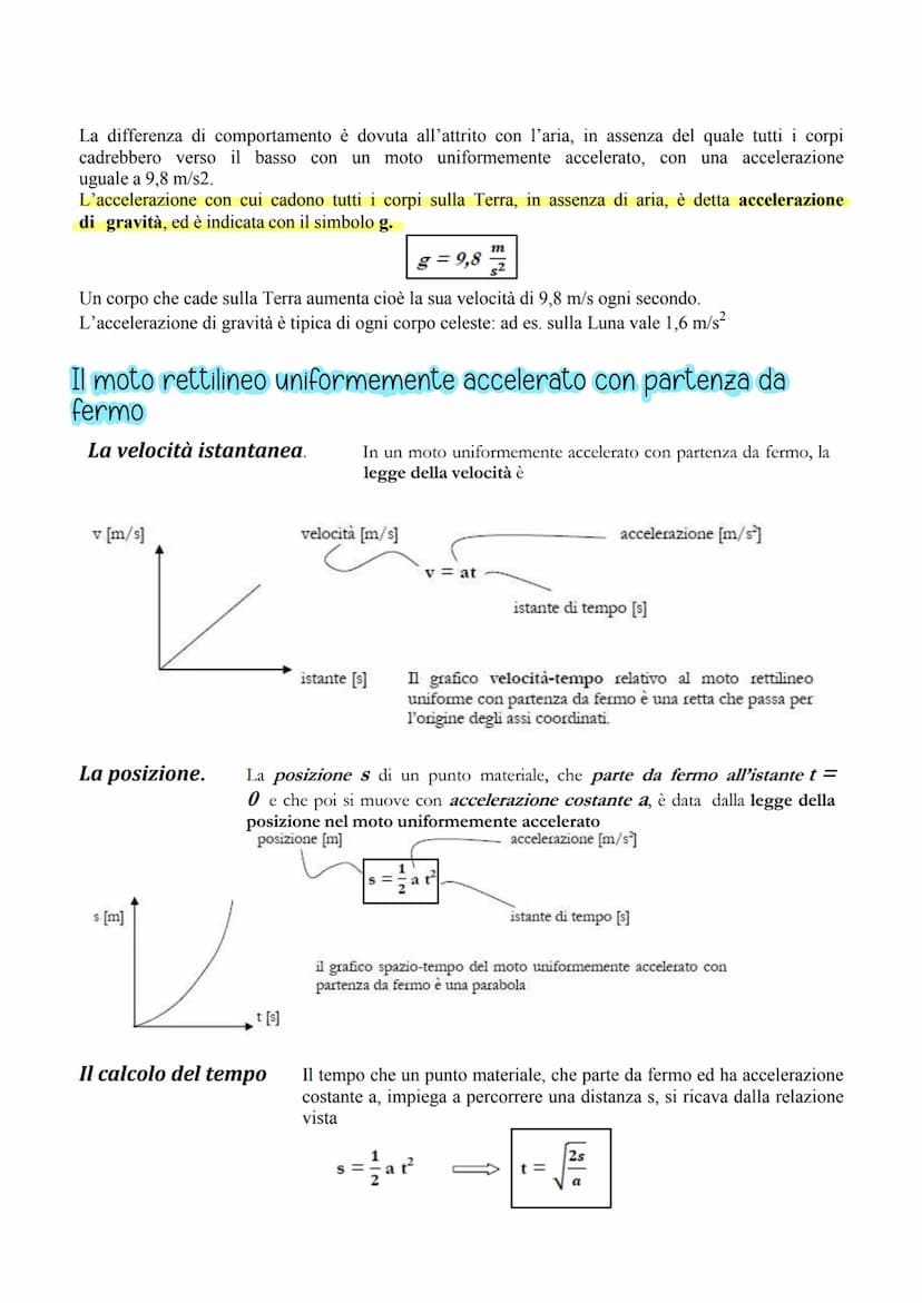 Il moto
Il punto materiale
Per studiare il moto di un oggetto si può considerare lo stesso come un punto materiale, quando è
molto piccolo r