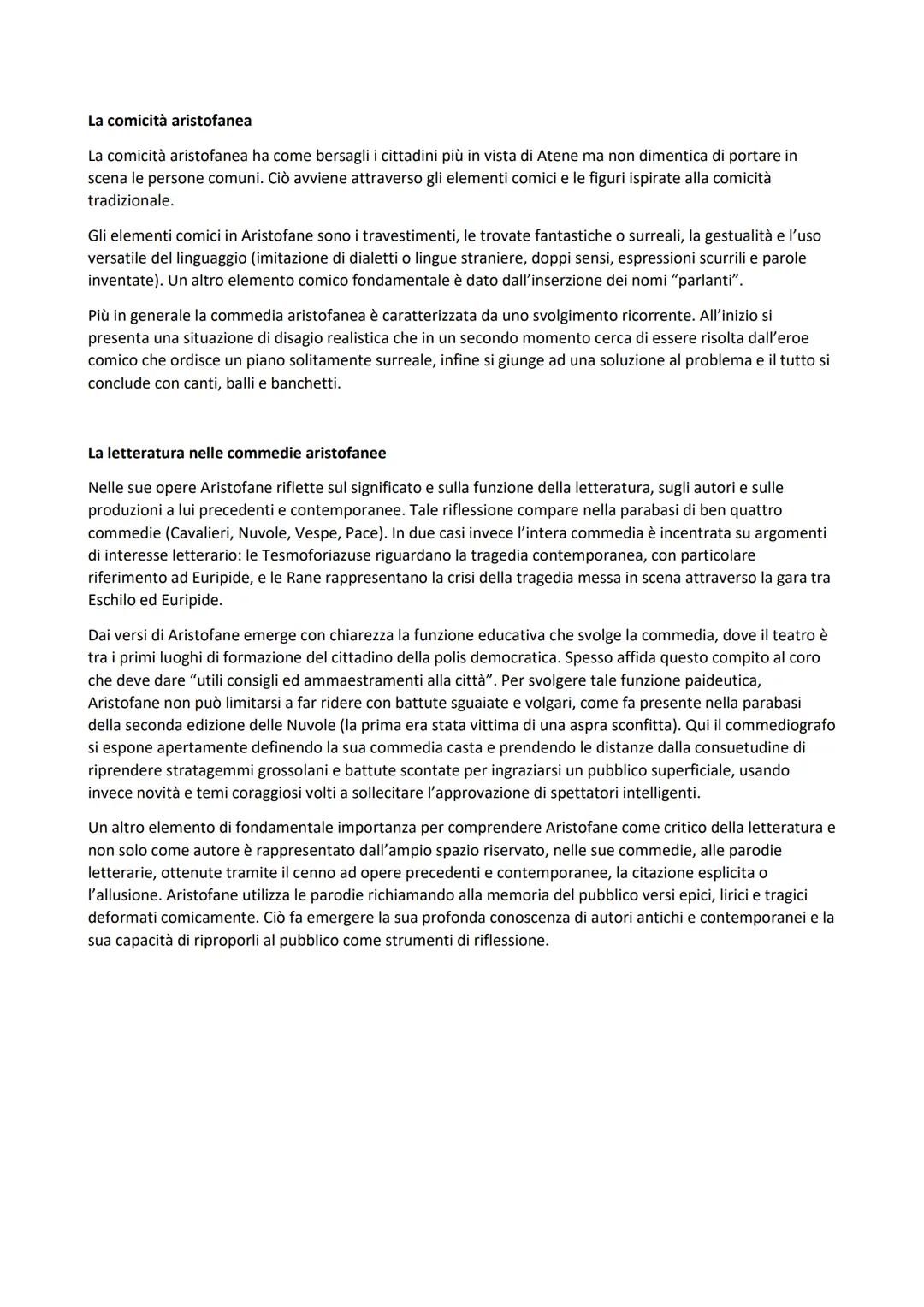La Commedia antica
Le prime notizie riguardanti la Commedia antica risalgono al 486 a.C., anno in cui per la prima volta durante
le Grandi D