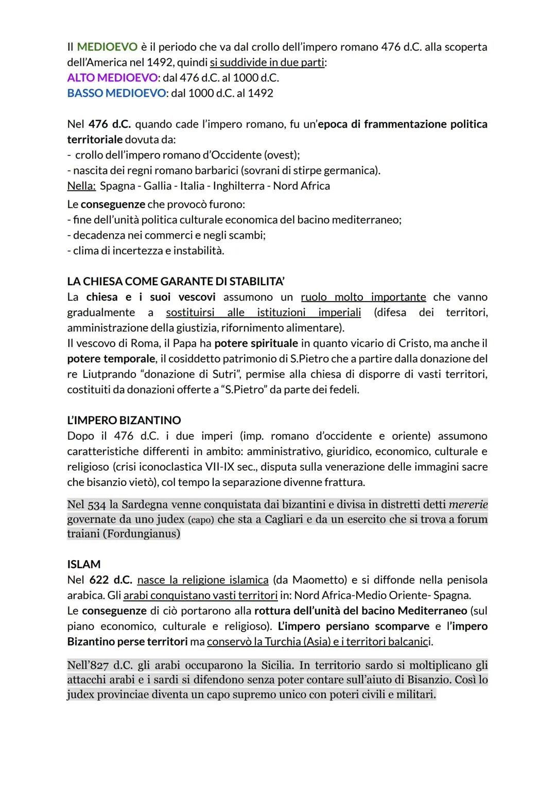 MEDIOEVO E ANNO MILLE