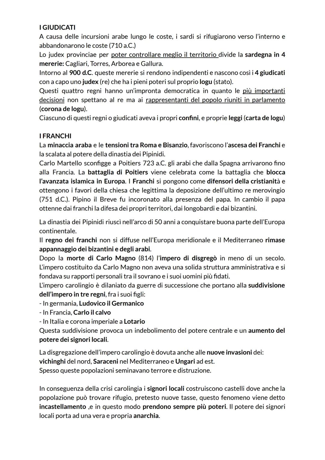 II MEDIOEVO è il periodo che va dal crollo dell'impero romano 476 d.C. alla scoperta
dell'America nel 1492, quindi si suddivide in due parti