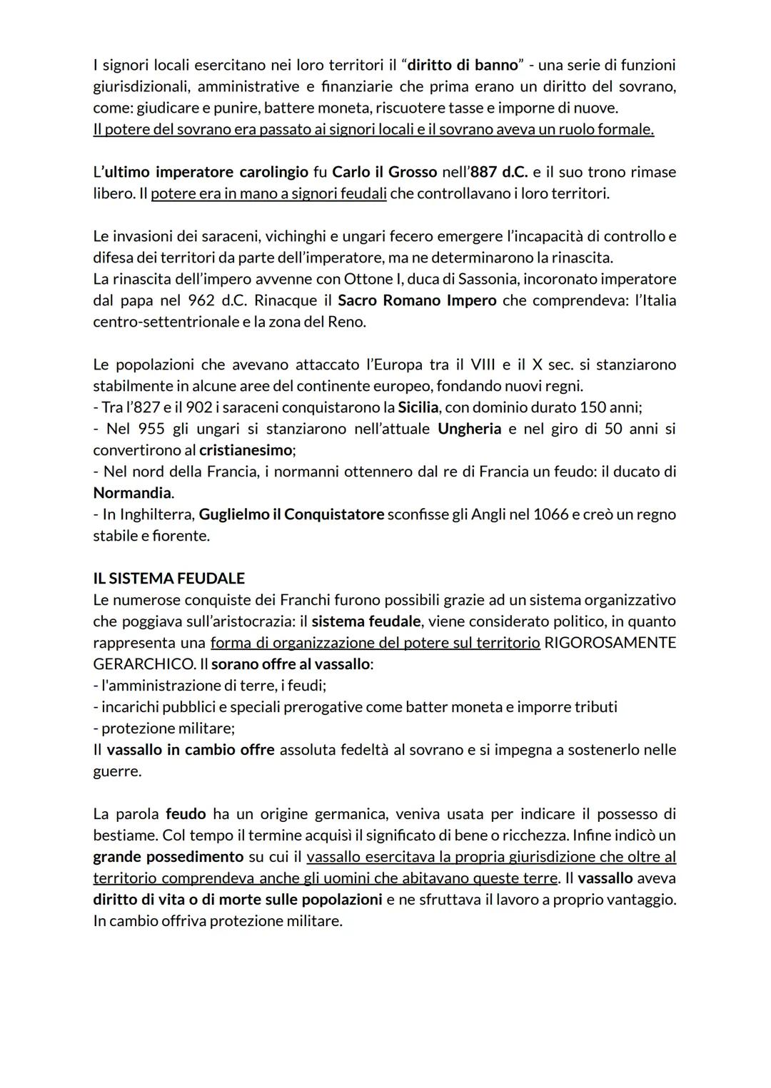 II MEDIOEVO è il periodo che va dal crollo dell'impero romano 476 d.C. alla scoperta
dell'America nel 1492, quindi si suddivide in due parti