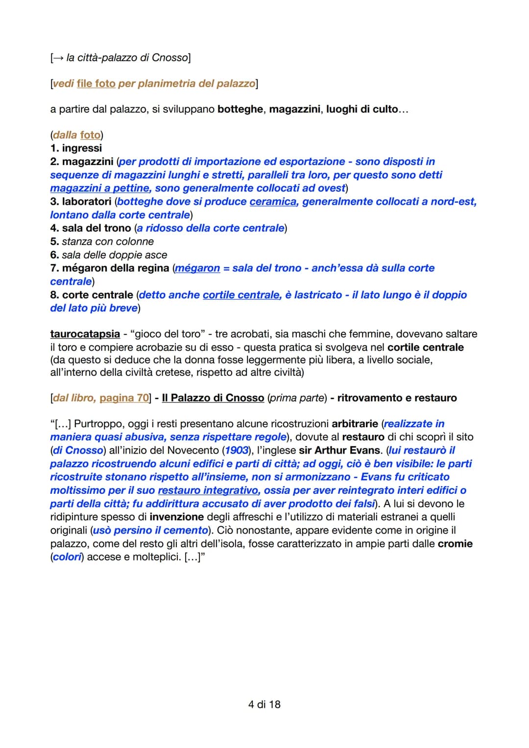 ARTE DEL MEDITERRANEO ORIENTALE
(dal libro, pagina 64)
A) - LA CIVILTÀ CRETESE
●
si sviluppa sull'isola di Creta; la civiltà è detta anche m
