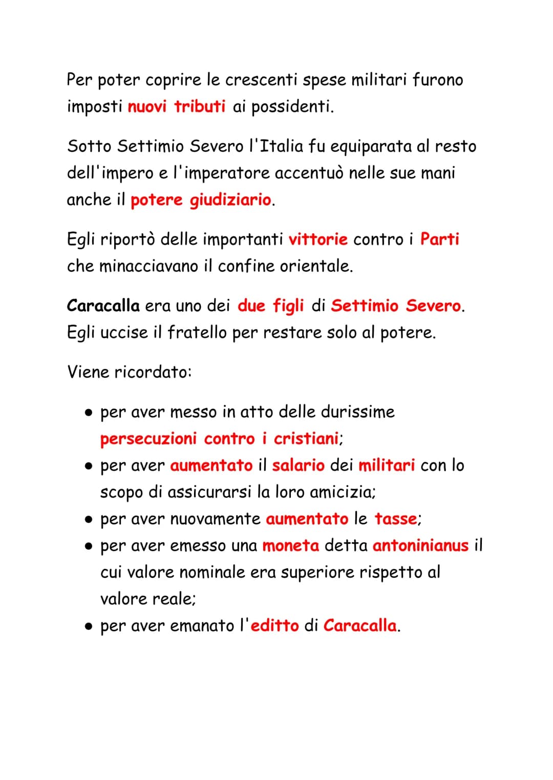 Dinastia dei Severi
Dopo Commodo, a guidare l'impero romano fu la
dinastia dei Severi.
Gli imperatori romani appartennero alla dinastia dei
