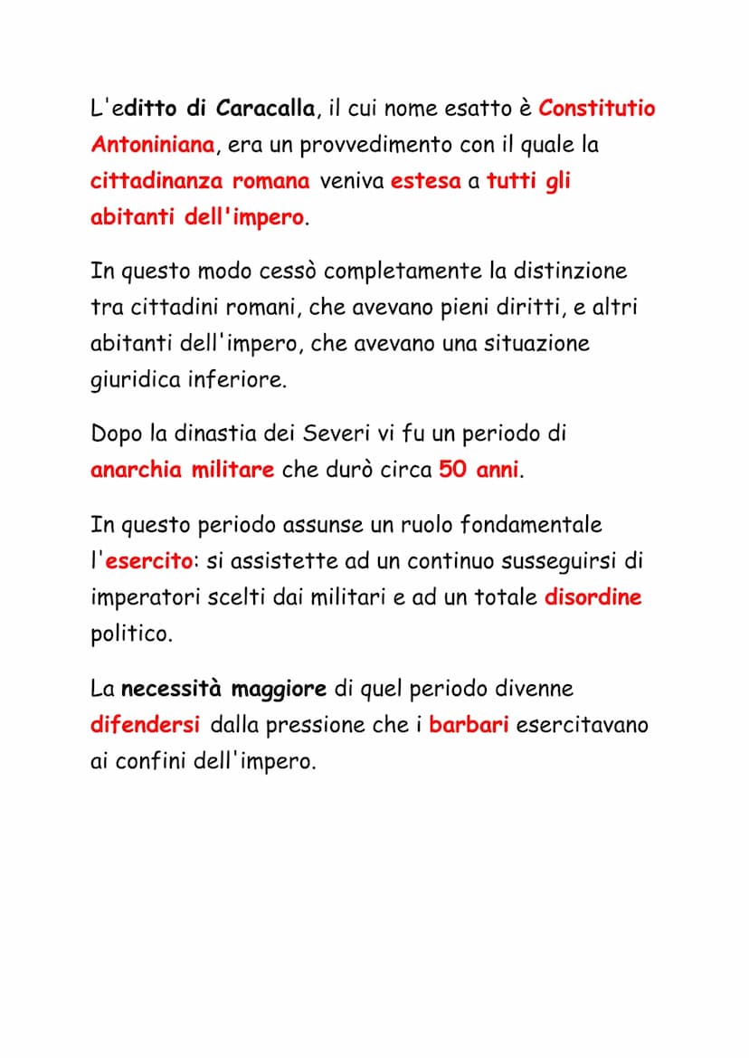 Dinastia dei Severi
Dopo Commodo, a guidare l'impero romano fu la
dinastia dei Severi.
Gli imperatori romani appartennero alla dinastia dei
