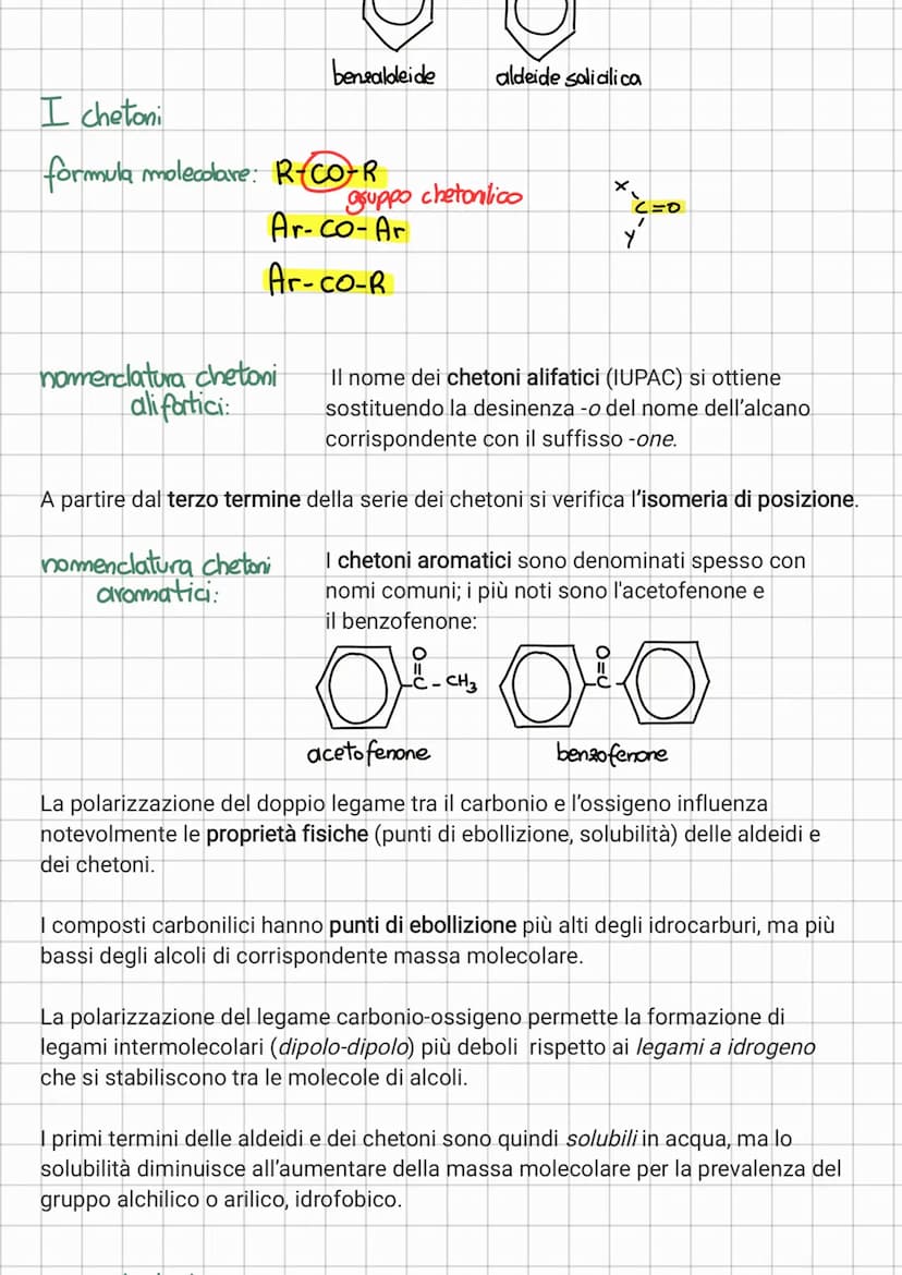 ALDEIDI E CHE TONI
Aldeidi e chetoni sono composti caratterizzati dalla presenza del gruppo
funzionale carbonile o carbonilico c-o, in cui l