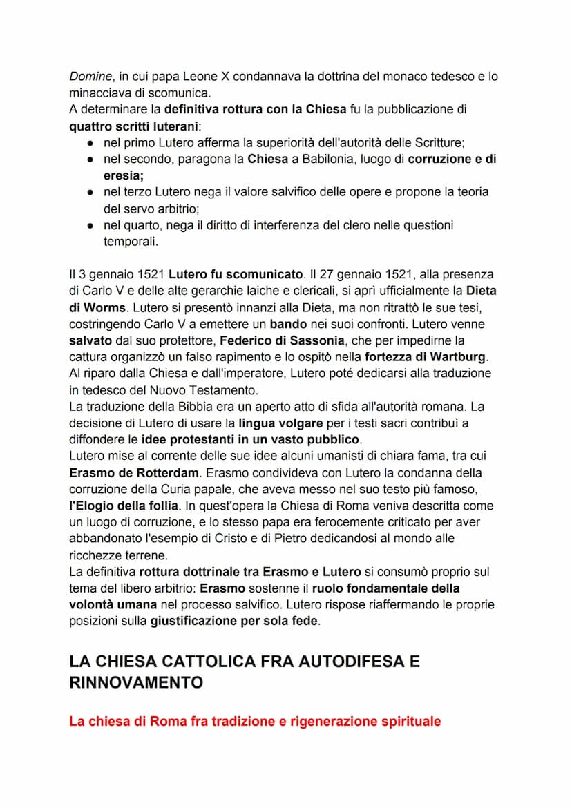 LA RIFORMA IN GERMANIA
Contro la corruzione della chiesa: la protesta di Lutero
In Germania, all'inizio del XVI secolo, le proteste e la rib
